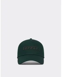 Ferrari Baseball Cap In Cotone Con Logo Gommato -  Cappellini Verde Militare Verde