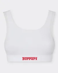 Ferrari Crop-top In Maglia - Female T-shirt Bianco Ottico Bianco