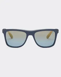 Ferrari Ray-ban For Scuderia Ferrari Rb4413mf Blu Con Lenti Polarizzate Blu Specchiato Oro -  Occhiali Da Sole Blu Scozia Blu