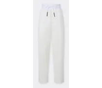 Ferrari Pantalone Jogger In Drill Di Cotone - Female Pantaloni Bianco Ottico Bianco