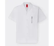 Camicia A Manica Corta In Cotone - Male Camicie Bianco Ottico