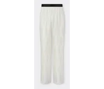 Pantalone In Seta Miami Collection -  Pantaloni Optical White