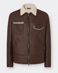 Ferrari Giacca Bomber In Shearling - Male Giacche E Capispalla Tobacco Tobacco