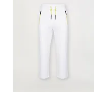 Joggers Uomo In Scuba Stretch Riciclato - Male Pantaloni Bianco Ottico