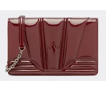 Ferrari Gt Bag Wallet On Chain In Vernice -  Borse A Tracolla Bordeaux