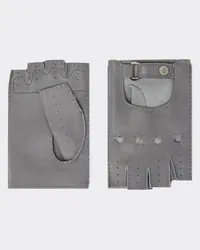 Ferrari Guanti Driver Fingerless In Nappa Miami Collection -  Guanti Grigio Scuro Grigio