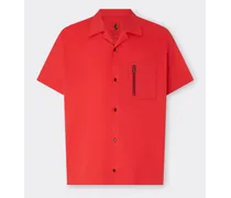 Camicia A Manica Corta In Cotone - Male Camicie Rosso Dino
