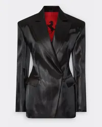 Ferrari Blazer In Liquid Silk Con Effetto Degradé - Female Giacche Nero Nero