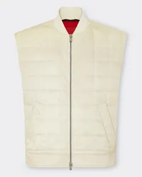 Ferrari Gilet Imbottito Con Motivo Check 7x7 - Male Giacche E Capispalla Avorio Avorio