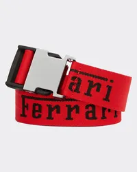 Ferrari Cintura Jacquard Con Logo Ferrari -  Cinture Rosso Corsa Rosso