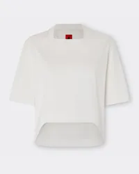 Ferrari T-shirt Cropped In Cotone - Female T-shirt Avorio Avorio