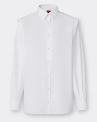 Ferrari Camicia In Cotone Stretch Con Nastro 3d - Female Camicie Bianco Ottico Bianco