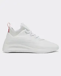 Ferrari Sneakers Basse Da Guida In Pelle Liscia - Male  Bianco Ottico Bianco