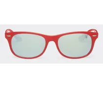 Occhiale Da Sole Ray-ban For Scuderia Ferrari 0rb4607m Rosso Opaco Con Lenti Verdi Specchiate Argento -  Occhiali Da Sole Rosso