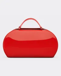 Ferrari Borsa Bowling In Pelle Spazzolata Lucida - Female Borse A Mano Rosso Dino Rosso