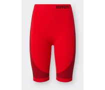 Pantalone Short In Tessuto Tecnico - Male Pantaloni Rosso Dino