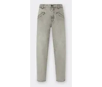 Pantalone Cinque Tasche In Light Denim -  Pantaloni White