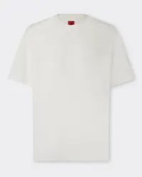 Ferrari T-shirt In Cotone Con Logo Ferrari - Male T-shirt Bianco Ottico Bianco