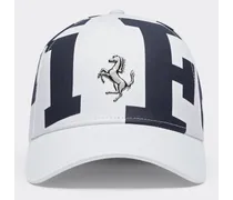 Cappellino In Twill Di Cotone Con Logo Ferrari -  Cappellini Bianco Ottico