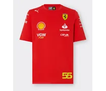 Ferrari T-shirt Sainz Replica Team Scuderia Ferrari 2024 - Male T-shirt Rosso Corsa Rosso