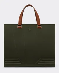 Ferrari Ferrari Gt Bag Medium Tote In Twill Di Cotone Con Cavallino Rampante -  Borse Shopping Militare Militare