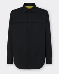 Ferrari Giacca Overshirt In Lana E Nylon -  Giacche Nero Nero