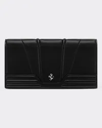 Ferrari Portafoglio Tri-fold In Pelle -  Piccoli Articoli In Pelle Nero Nero