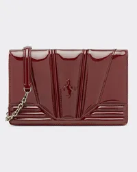 Ferrari Ferrari Gt Bag Wallet On Chain In Vernice -  Mini Borse Bordeaux Bordeaux