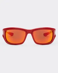 Ferrari Ray-ban For Scuderia Ferrari Rb4405m Rosso/nero Con Lenti Marrone Specchiato Arancio -  Occhiali Da Sole Rosso Rosso