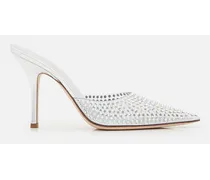 Mules 95mm Hollywood In Pvc | Argento