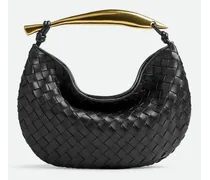 Sardine Leather Top Handle Bag | Nero