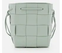 Small Bucket Cassette Leather Crossbody Bag | Verde