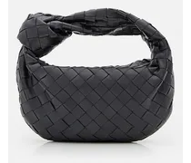 Mini Jodie Intrecciato Leather Top Handle Bag | Nero