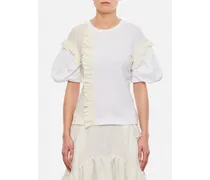 Baloon Sleeve Cotton T-shirt | Bianco