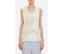Polyester Embroidered Top | Bianco