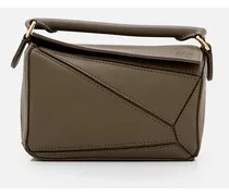 Puzzle Mini Leather Shoulder Bag | Verde