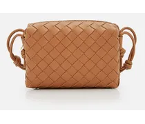 Mini Loop Leather Crossbody Bag | Marrone