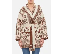 Explosion Of Nature Wool Cotton Cardigan | Marrone