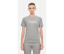 T-shirt Con Logo Fendi Roma | Grigio