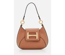 Mini Hobo H-bag Leather Shoulder Bag | Marrone