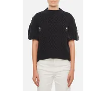 Nylon Twill And Knitted Pullover | Nero