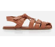Bena Nappa Leather Sandals | Marrone