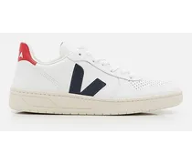Sneakers V-10 In Pelle | Bianco