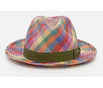 Cappello Panama Quito Multicolor Medium Tense Cannete Con Cintura | Multicolore