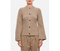 Cashmere Buttoned Cardigan | Beige