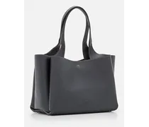 Double Handles Leather Tote Bag | Nero