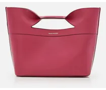 The Bow Small Leather Tote Bag | Rosso