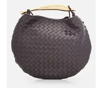 Medium Sardine Leather Top Handle Bag | Marrone