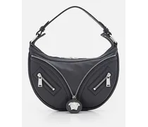 Small Hobo Leather Shoulder Bag | Nero