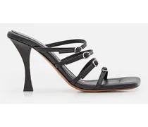 95mm Leather Sandals | Nero